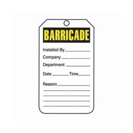 Accuform RP-Plastic, 3-1/4 in Width, 3/8 in Height, , 25 PK TAB101CTP